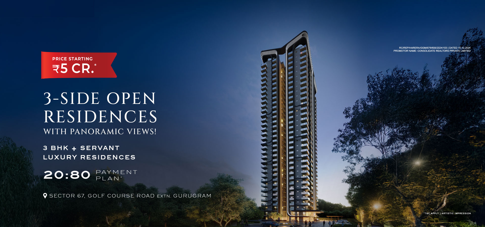 M3M Opus Desktop Banner